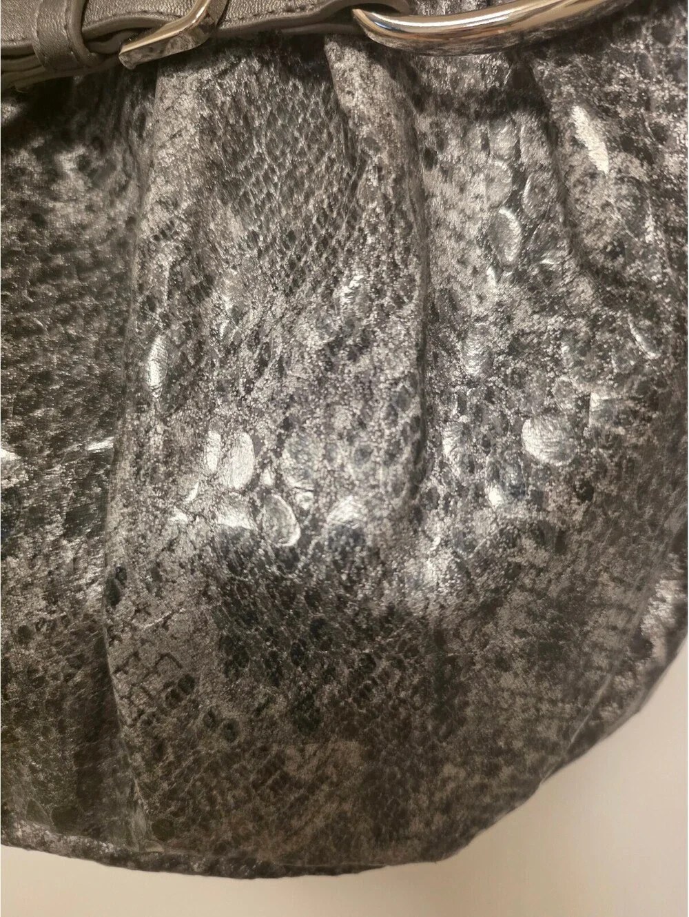 Miche grey snakeskin bag
